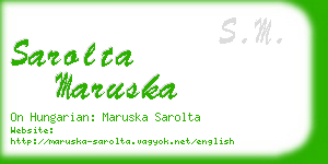 sarolta maruska business card